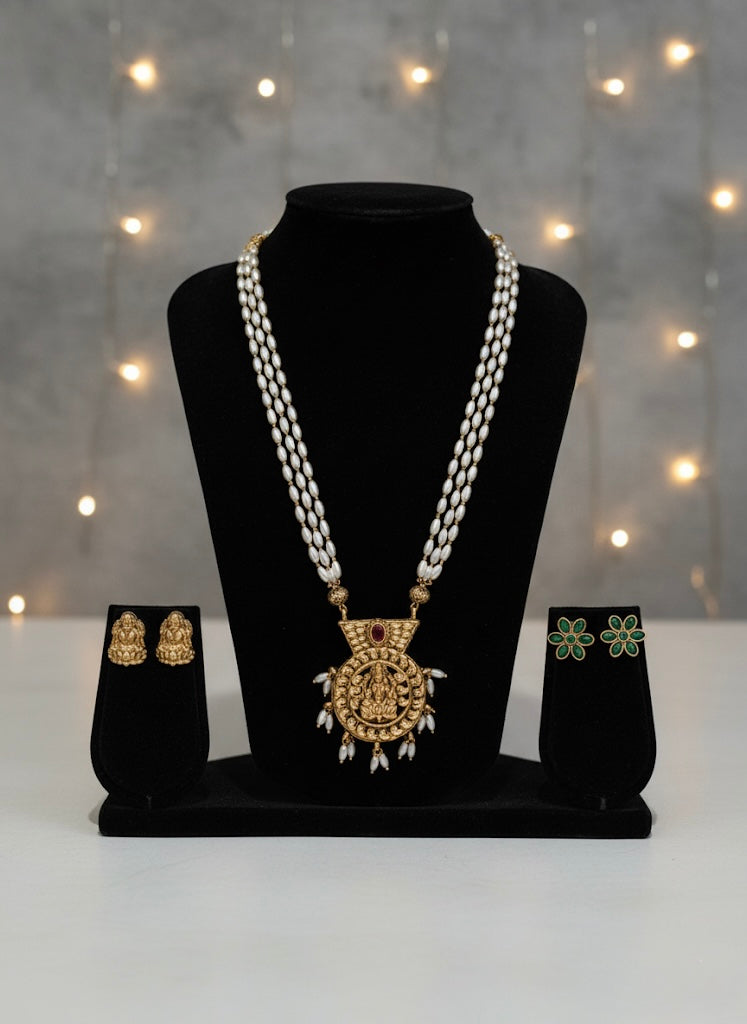 Pearl Reversible Pendant Necklace | Indian Jewelry for Women | Ethnic Traditional Necklace | Party & Festive Wear