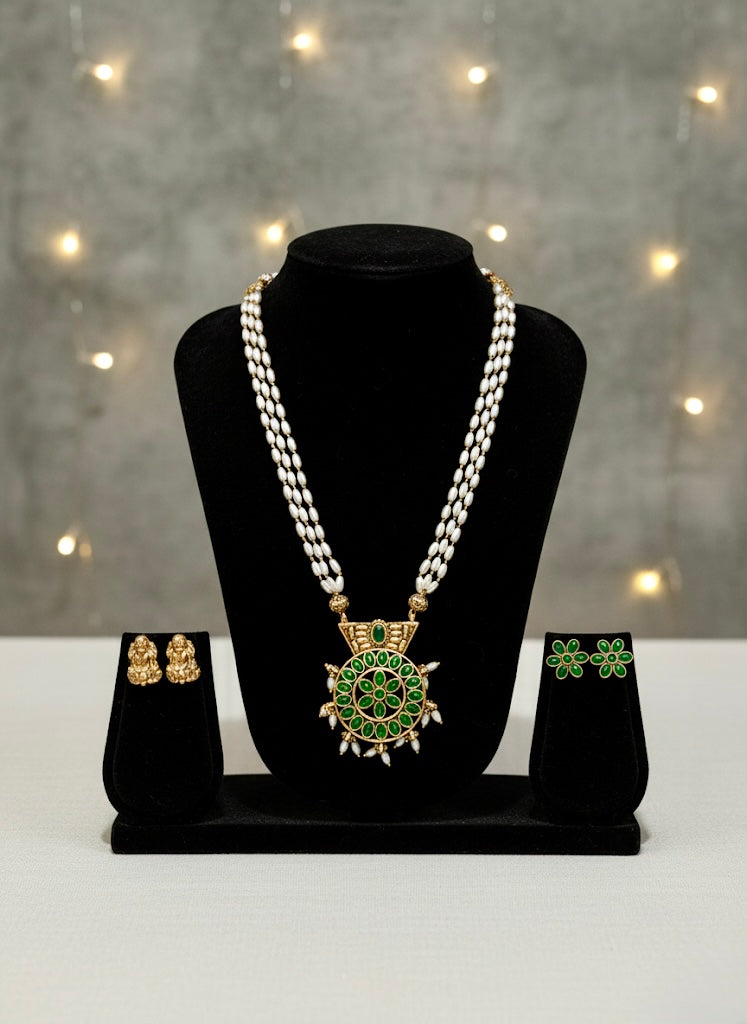 Pearl Reversible Pendant Necklace | Indian Jewelry for Women | Ethnic Traditional Necklace | Party & Festive Wear