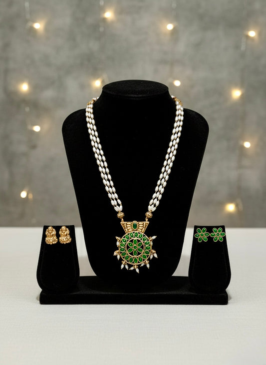 Pearl Reversible Pendant Necklace | Indian Jewelry for Women | Ethnic Traditional Necklace | Party & Festive Wear