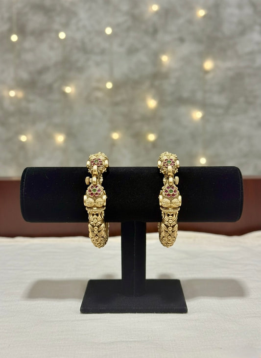 Screw Type Statement Bangle Set of 2