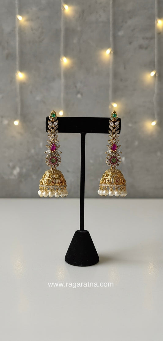 Jhumka with attached Ear Piece