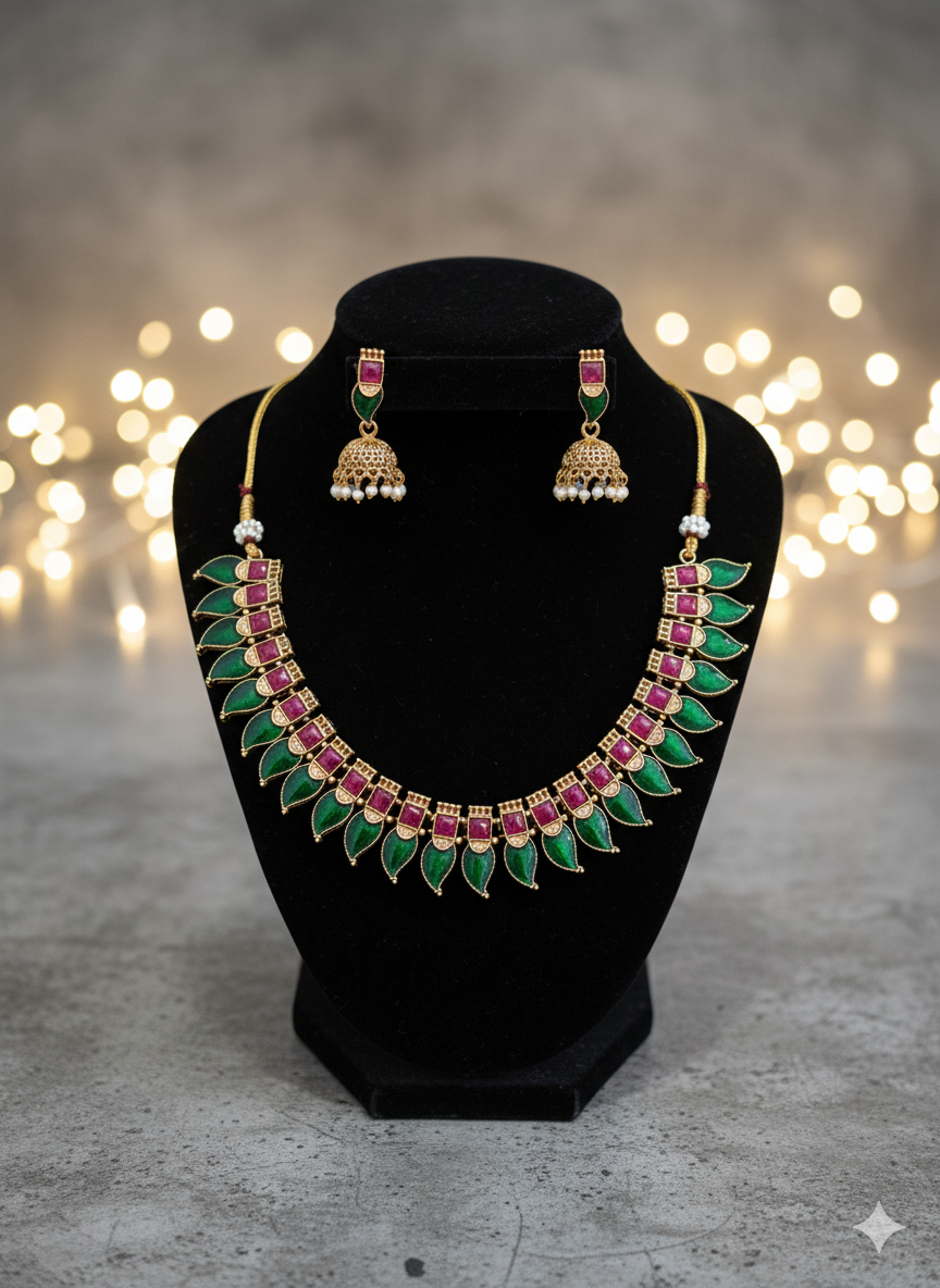Mango Palakka Necklace Set
