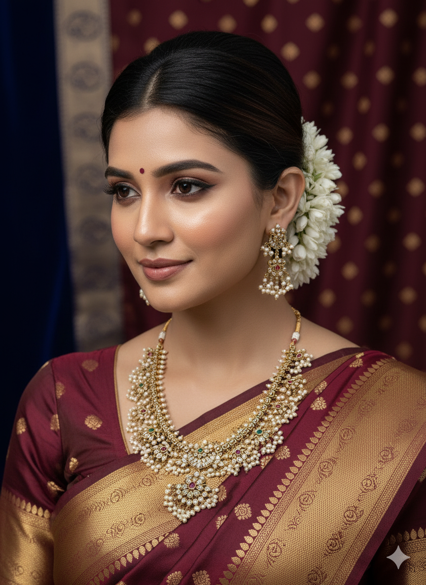 Jadau Kundan Guttapusalu Necklace