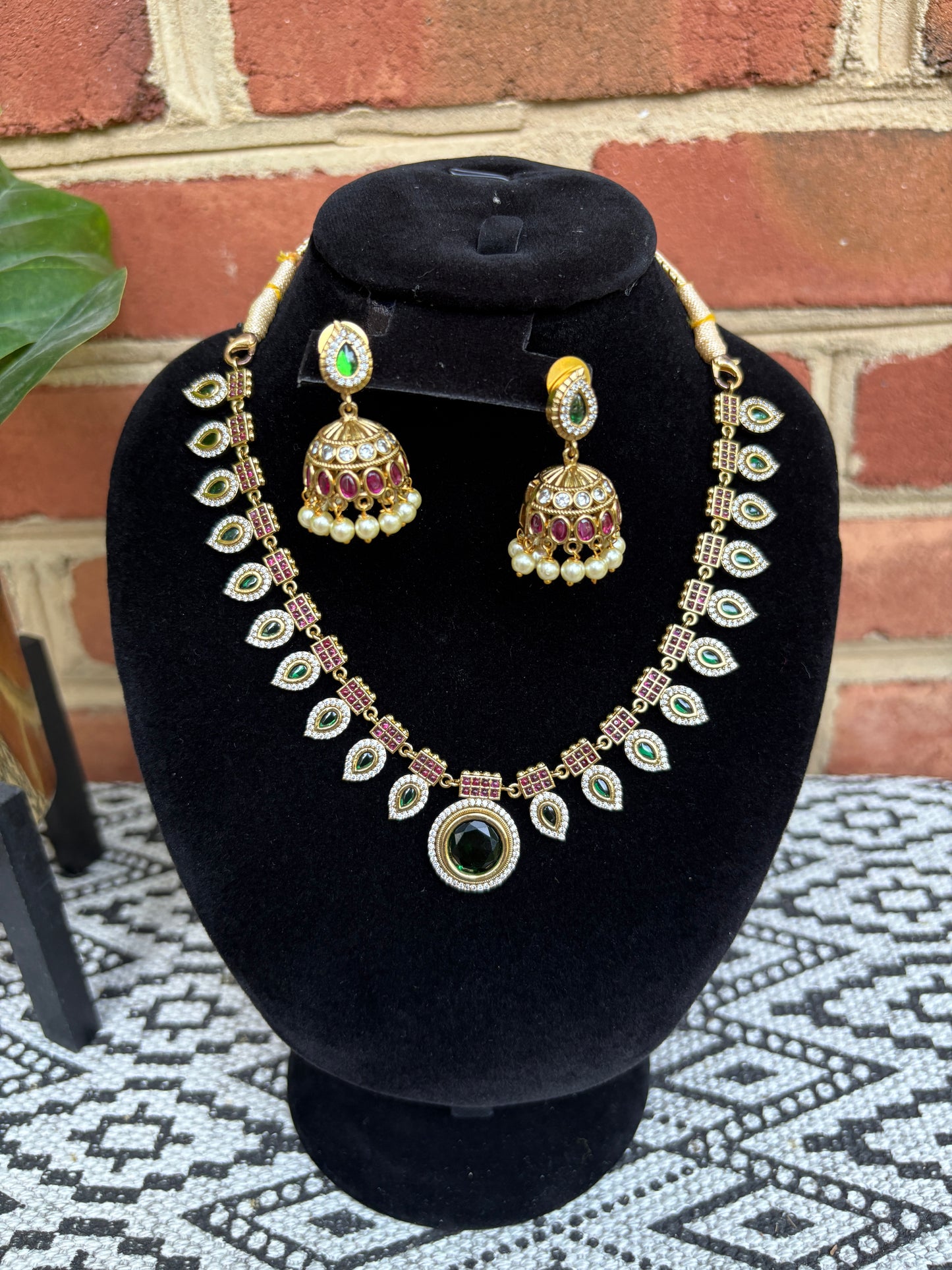 Jasmine Palakka Stone Necklace