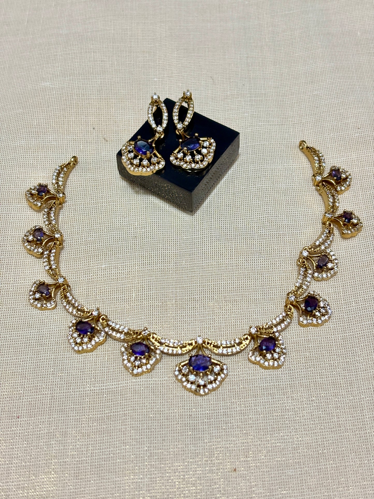 AD Purple Stone Necklace