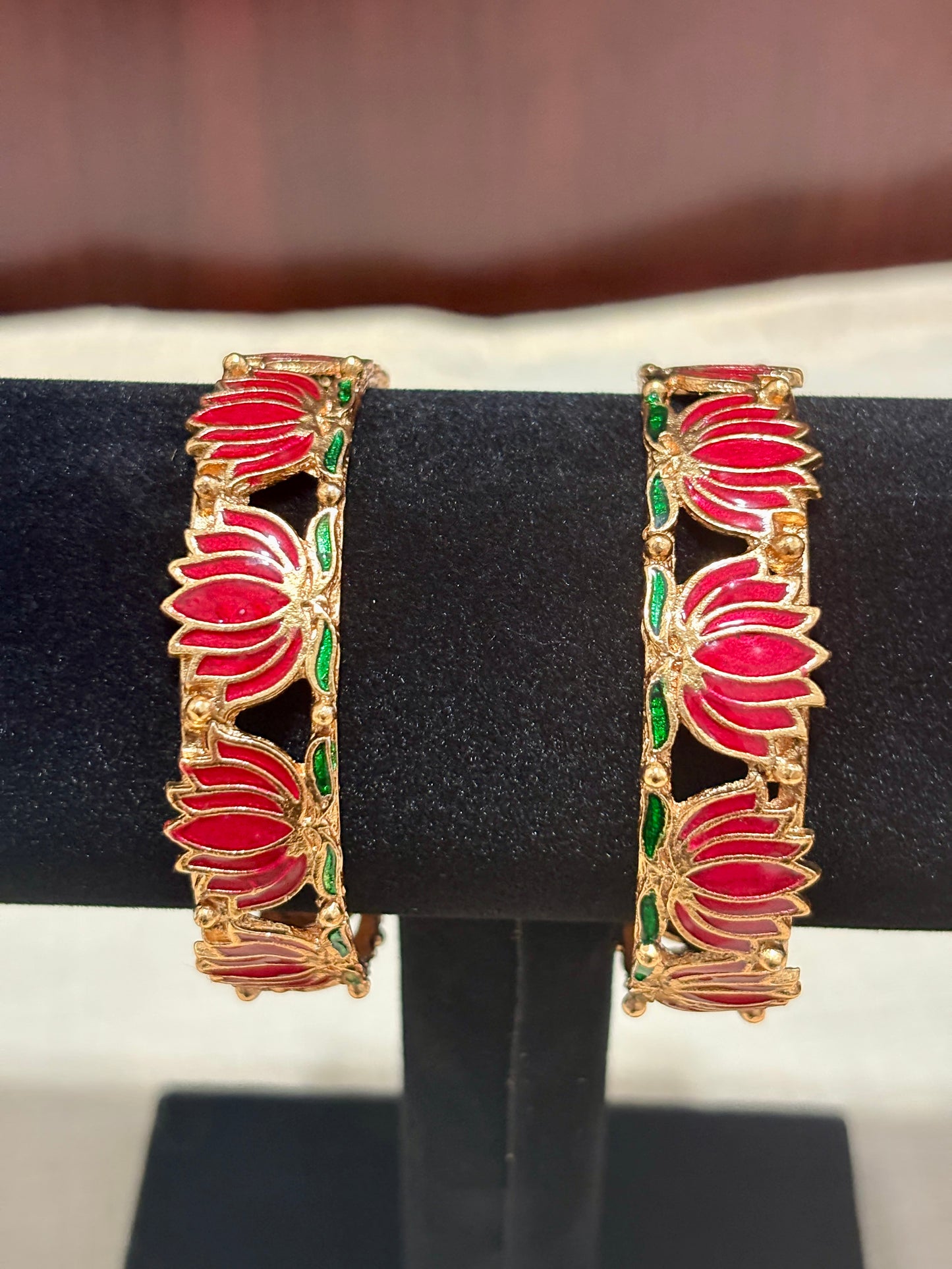 Lotus Bangles Set of 2