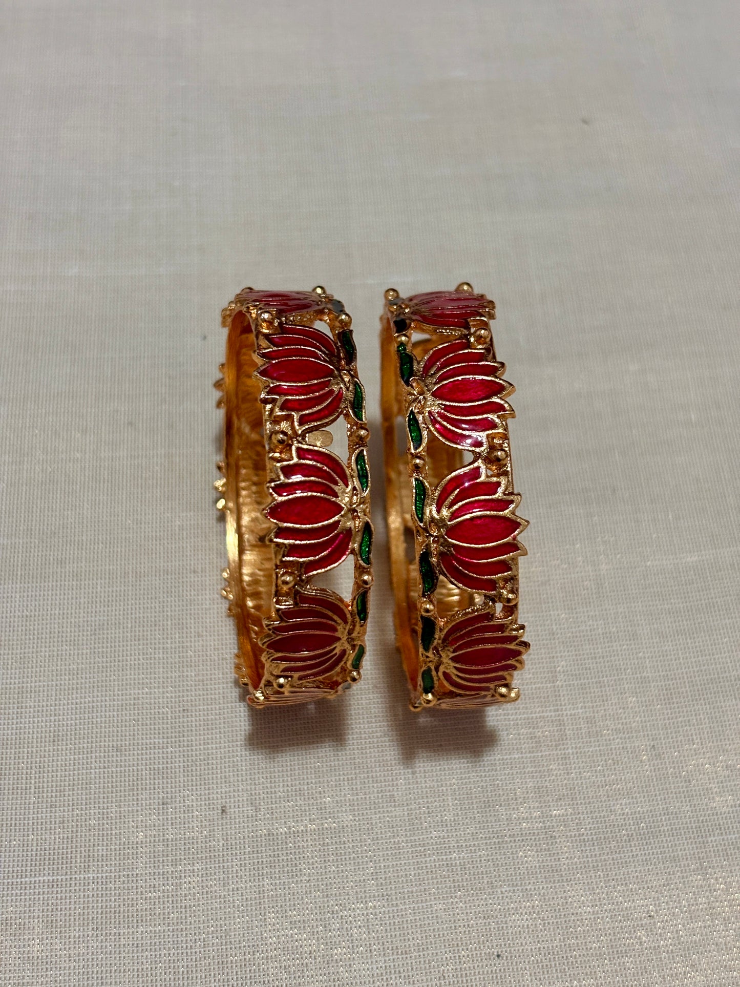 Lotus Bangles Set of 2