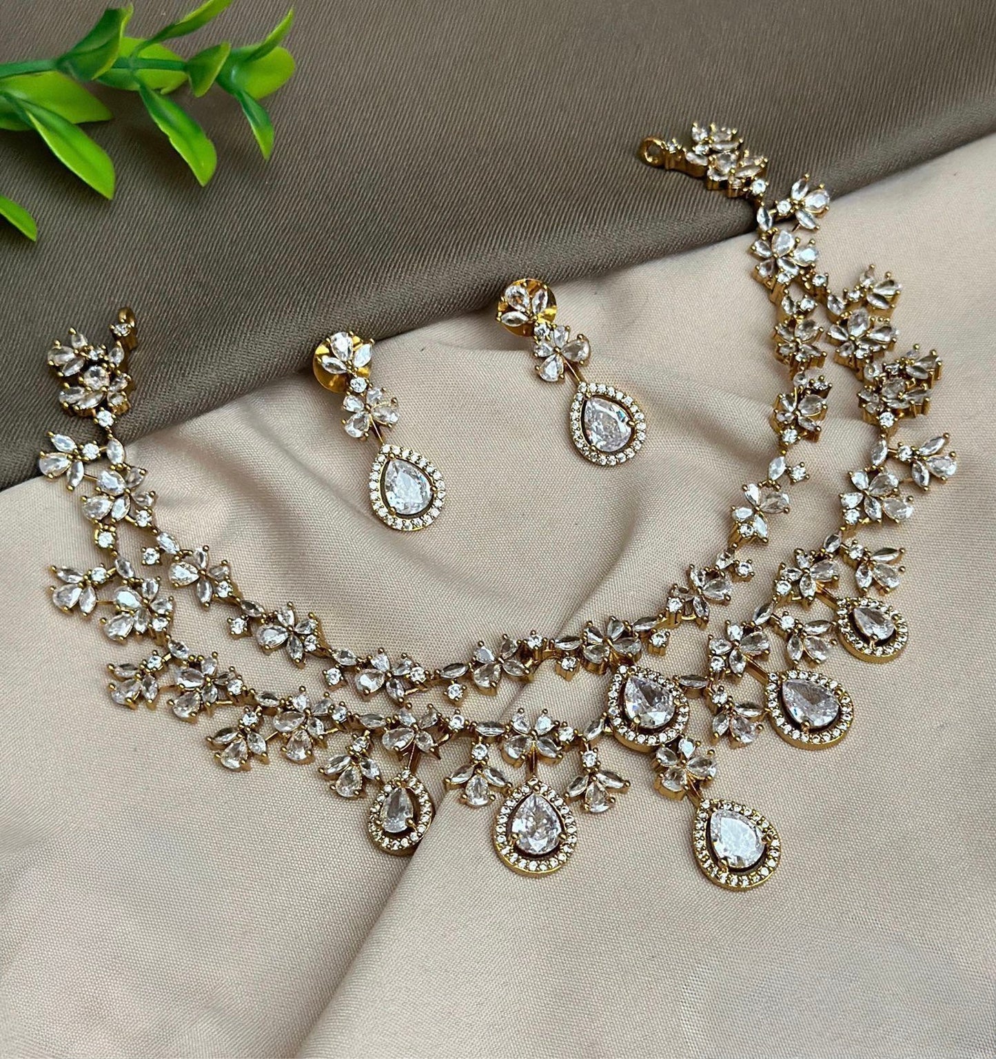 Prabha - Bridal AD Necklace Set