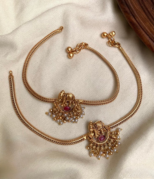 Gajendra - Elephant Motif Anklets
