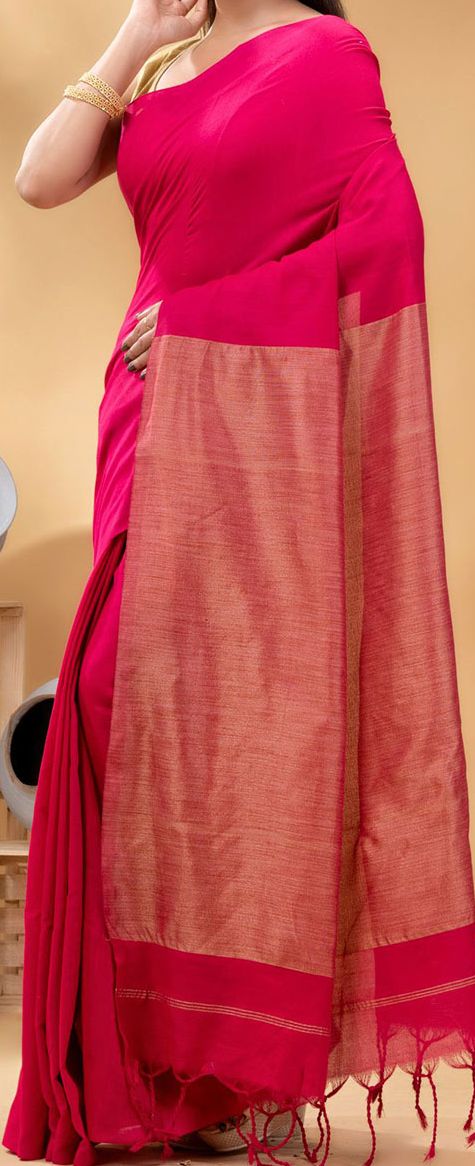 Nayanthara - Pink Pure Khadi Cotton Saree