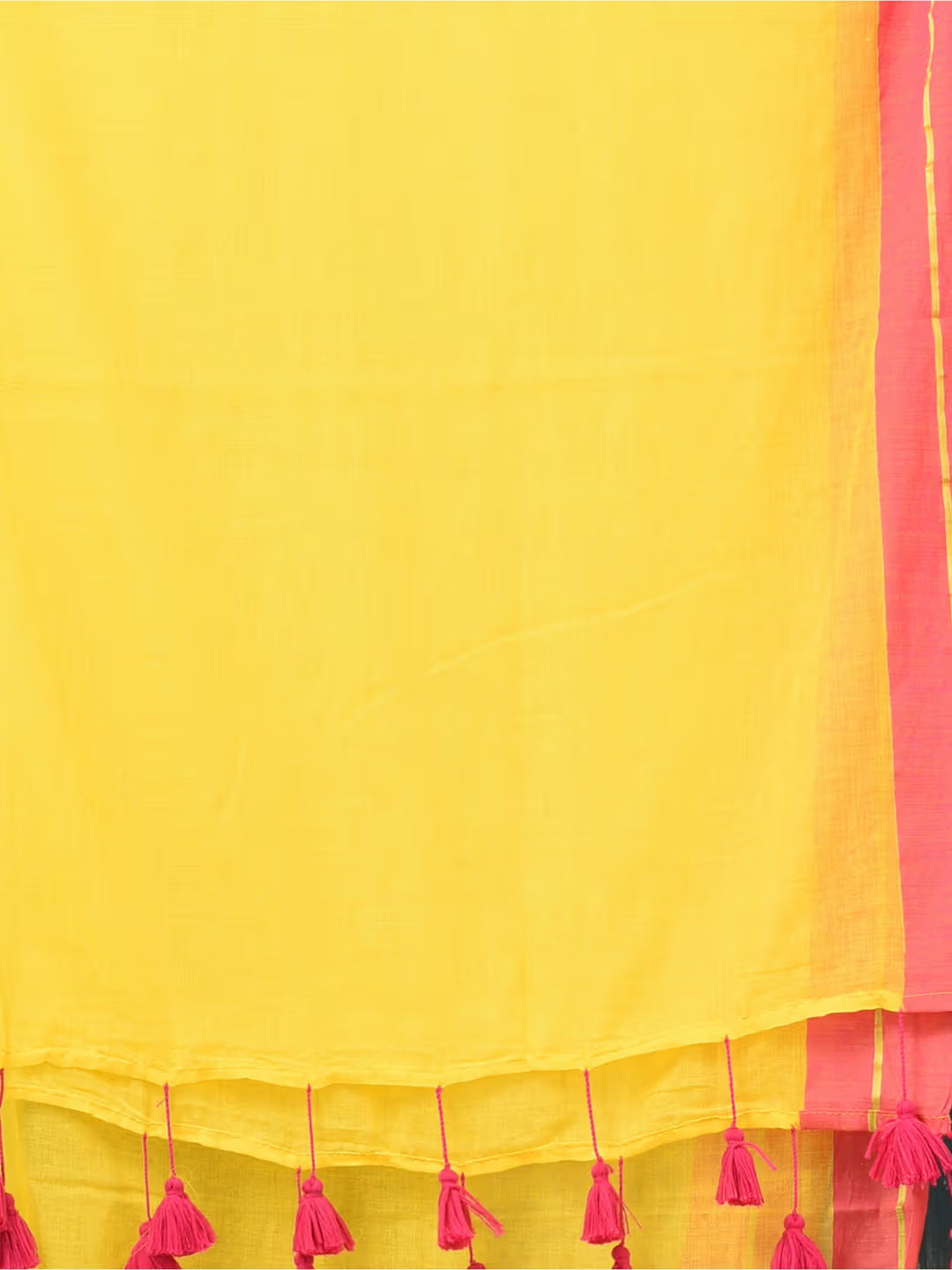 Rang - Yellow and Pink Mul Cotton Saree