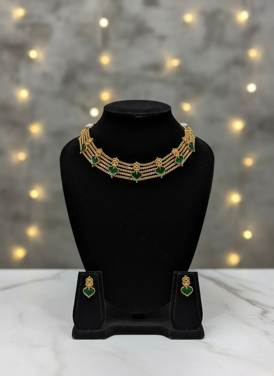 Multi Layer Palakka Choker