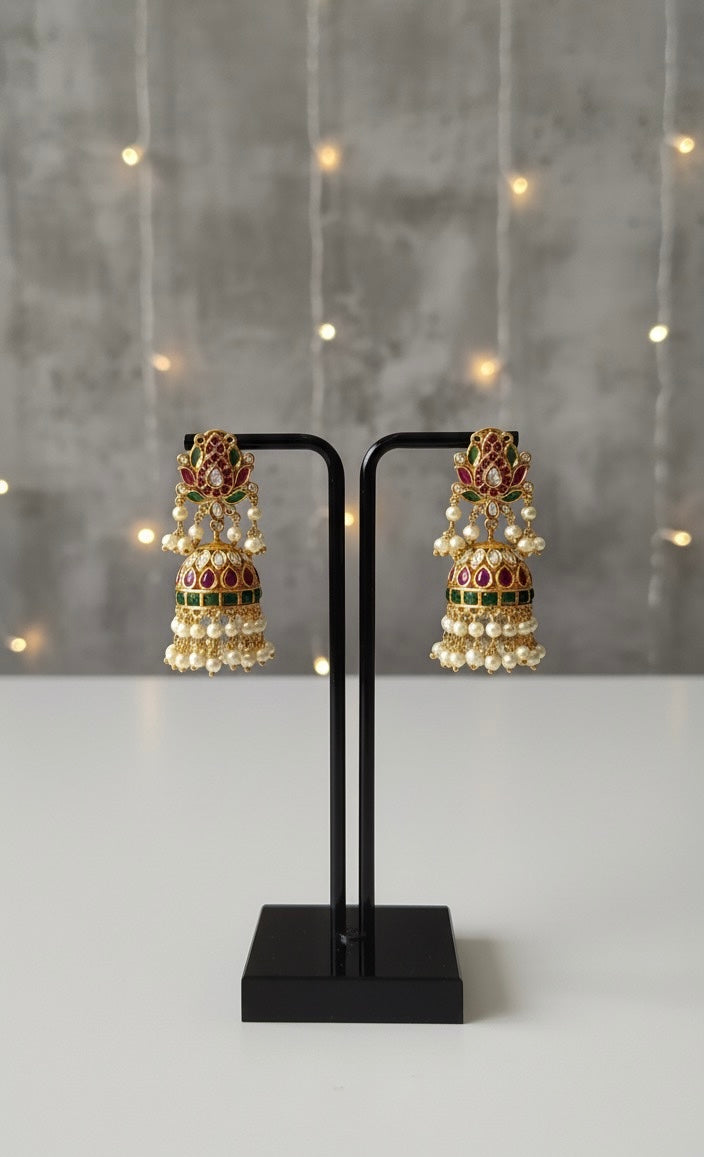 Jadau Kundan Jhumka