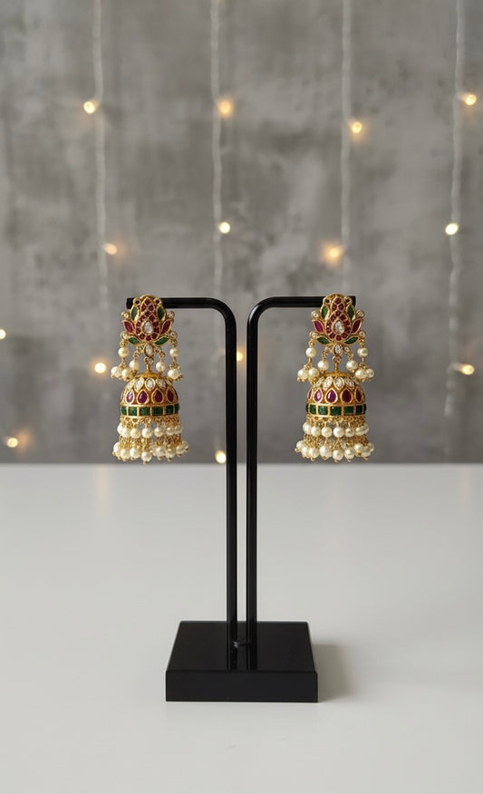 Jadau Kundan Jhumka