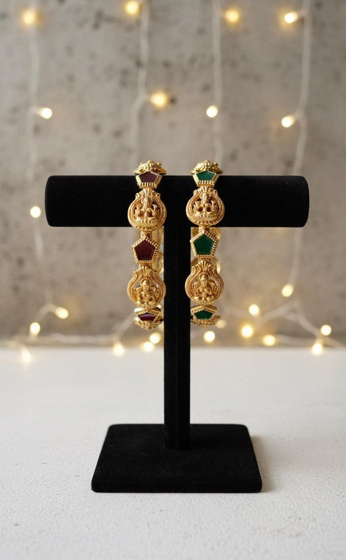 Lakshmi Bangles Set of 2 with Palakka
