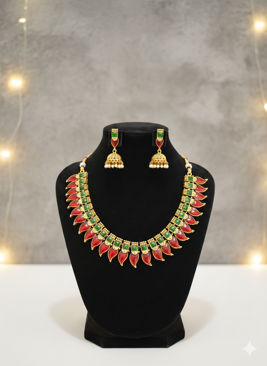Mango Palakka Necklace Set