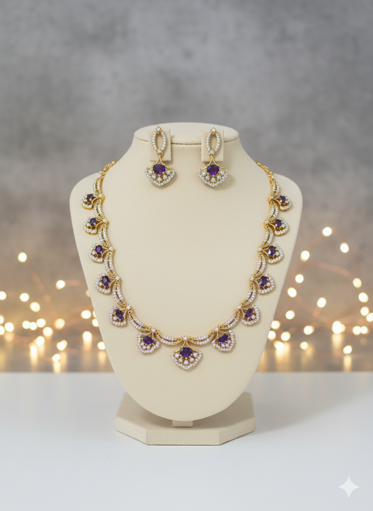 AD Purple Stone Necklace