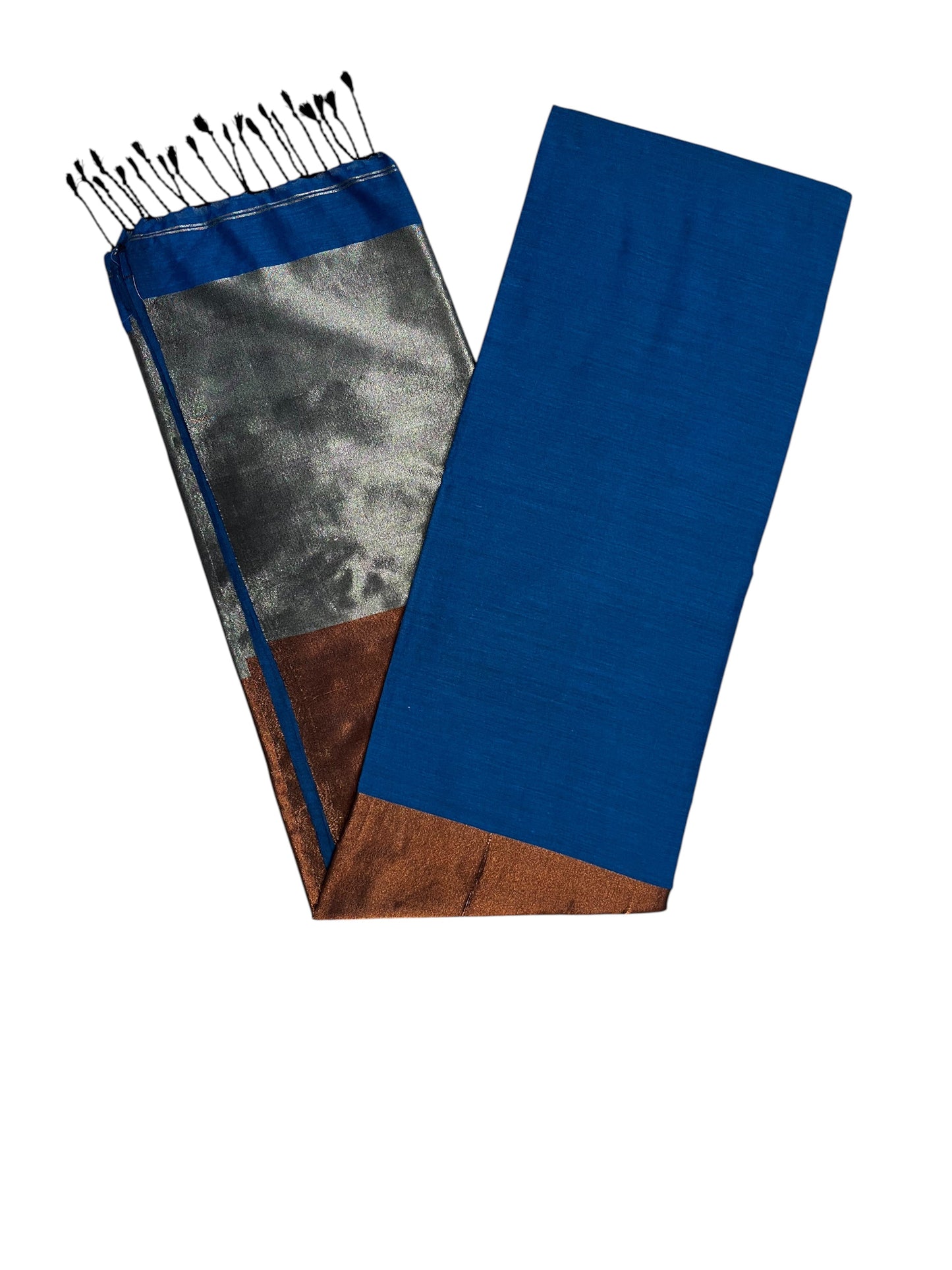 Nayanthara - Blue Khadi Cotton Saree