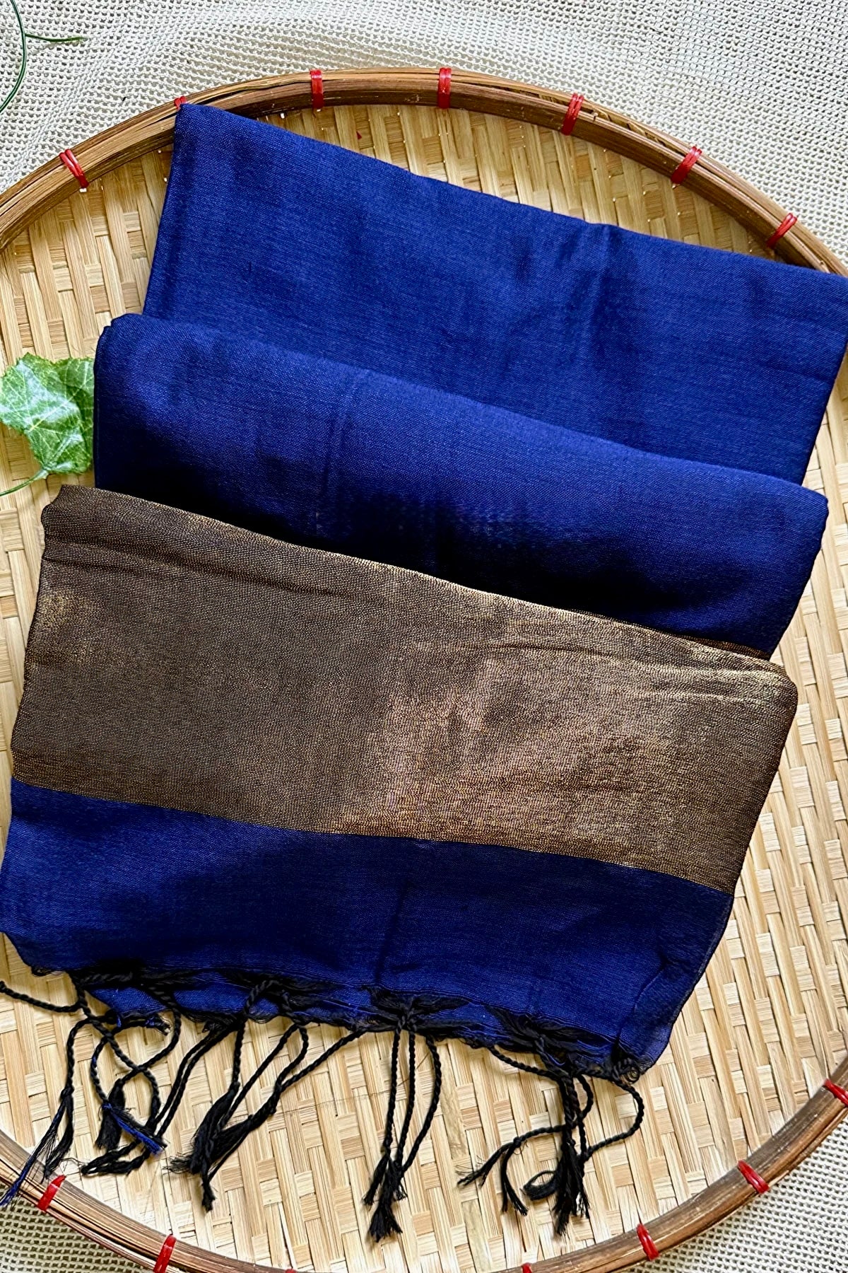 Nayanthara - Royal Blue Pure Khadi Cotton Saree