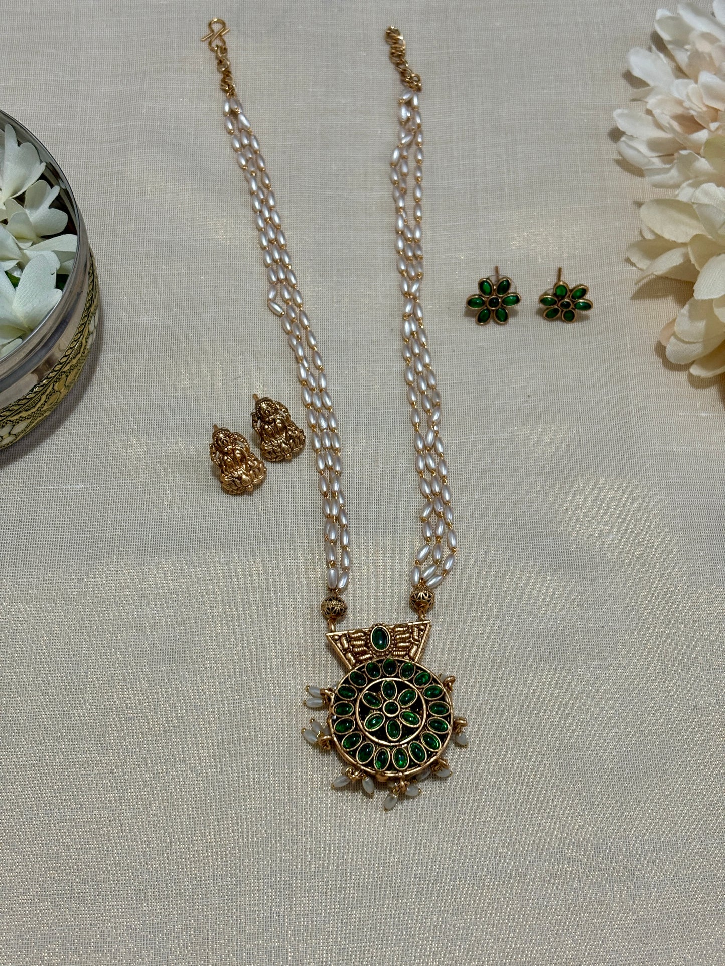 Pearl Reversible Pendant Necklace | Indian Jewelry for Women | Ethnic Traditional Necklace | Party & Festive Wear