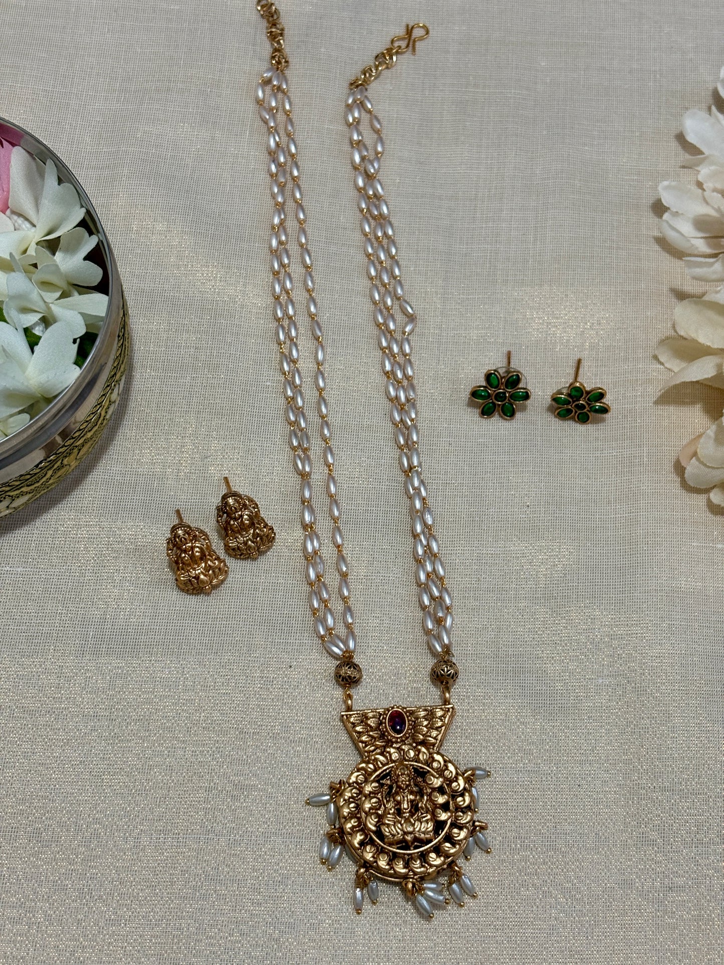 Pearl Reversible Pendant Necklace | Indian Jewelry for Women | Ethnic Traditional Necklace | Party & Festive Wear