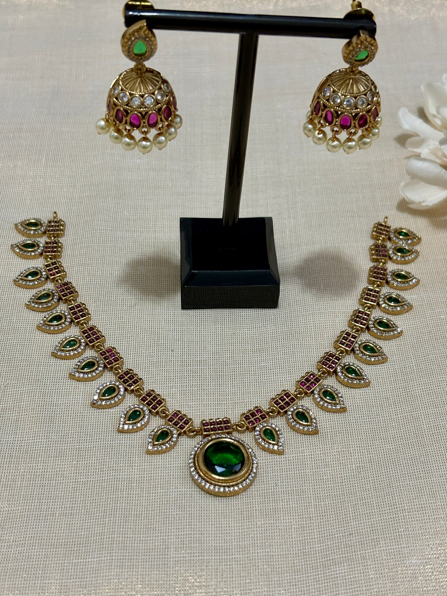 Jasmine Palakka Stone Necklace
