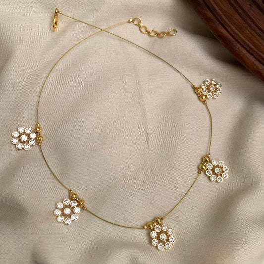 Rhea - Invisible Multi-Pendant Floral AD Necklace