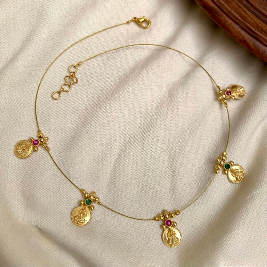Amera - Invisible chain with Kaashu Coin Pendants