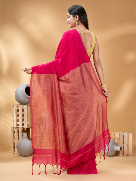 Nayanthara - Pink Pure Khadi Cotton Saree